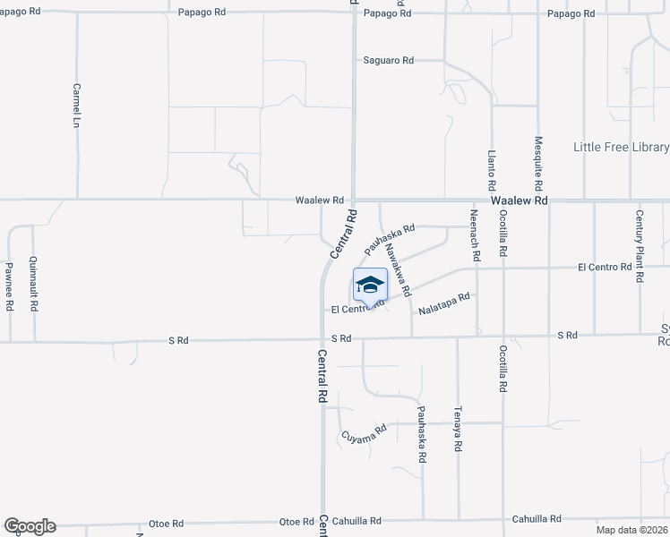 map of restaurants, bars, coffee shops, grocery stores, and more near 16641 Central Road in Apple Valley