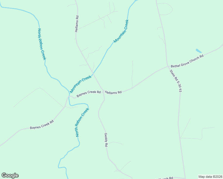 map of restaurants, bars, coffee shops, grocery stores, and more near 672 Hellams Road in Gray Court