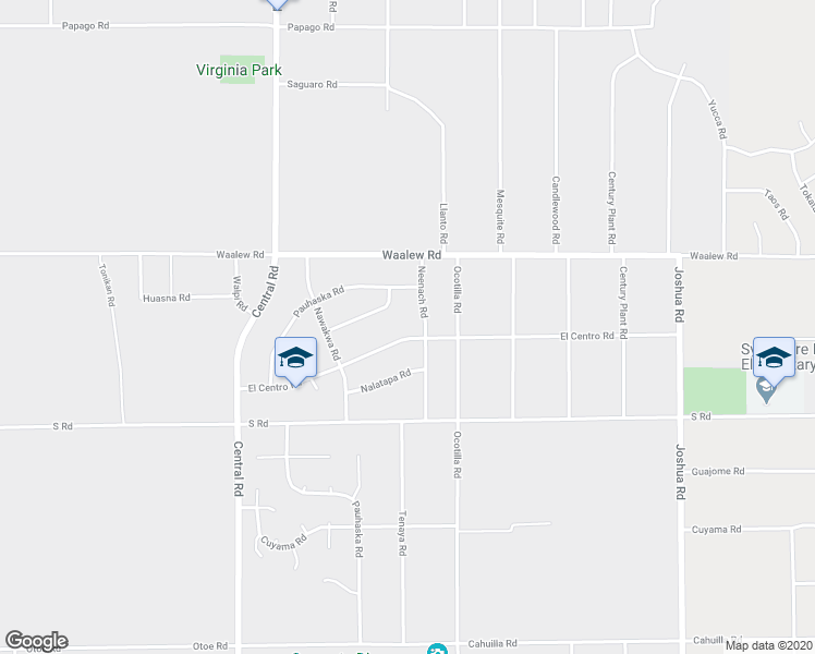 map of restaurants, bars, coffee shops, grocery stores, and more near 22808 El Centro Road in Apple Valley