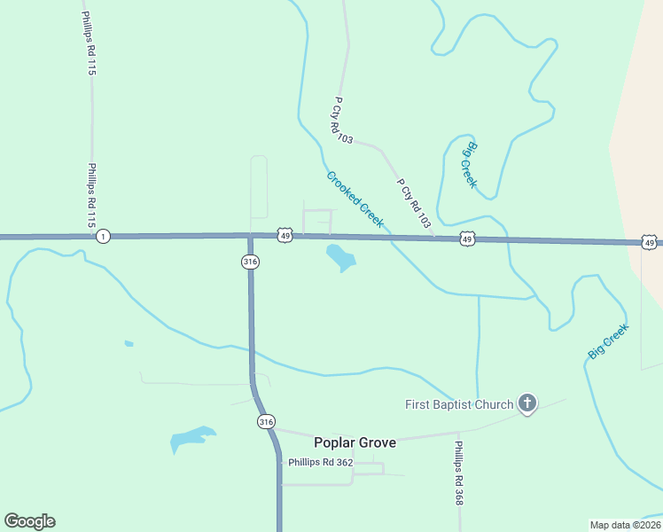 map of restaurants, bars, coffee shops, grocery stores, and more near 11051 U.S. 49 in Poplar Grove