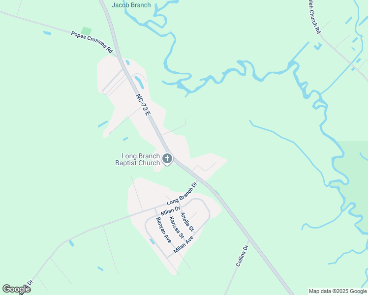 map of restaurants, bars, coffee shops, grocery stores, and more near 8887 North Carolina Highway 72 in Lumberton
