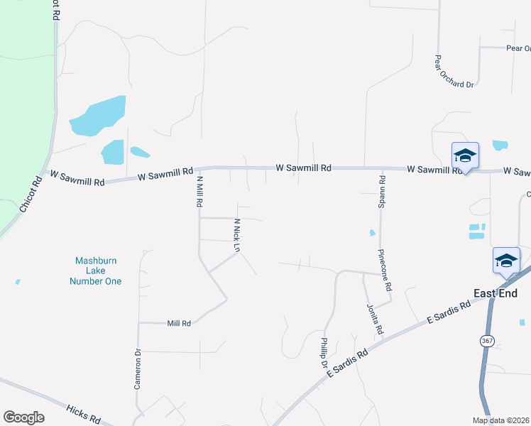 map of restaurants, bars, coffee shops, grocery stores, and more near 6500 Scottie Drive in Little Rock