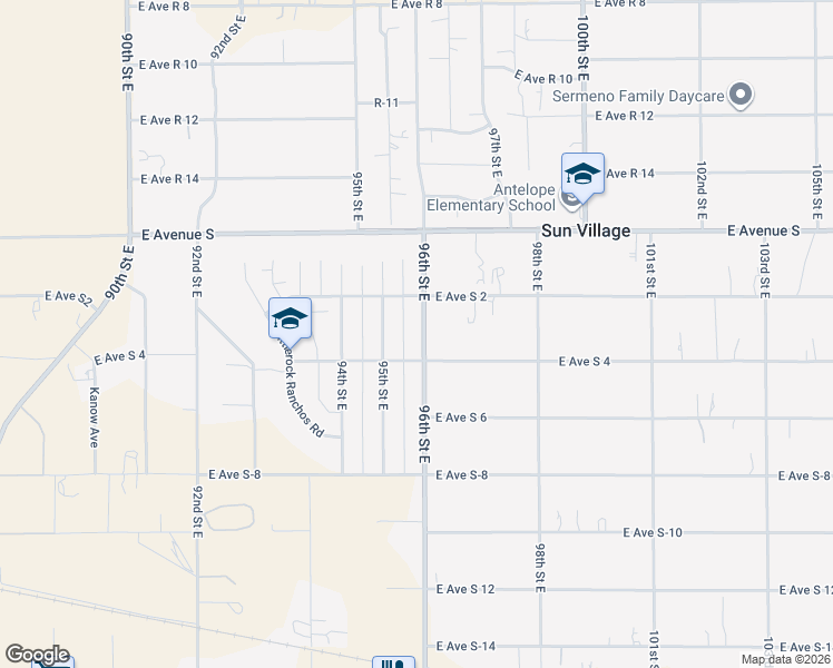 map of restaurants, bars, coffee shops, grocery stores, and more near 37025 96th Street East in Littlerock