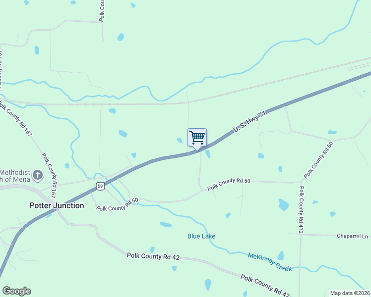 map of restaurants, bars, coffee shops, grocery stores, and more near 3348 U.S. 71 in Mena