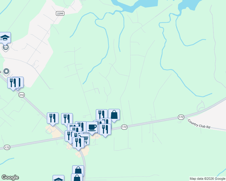 map of restaurants, bars, coffee shops, grocery stores, and more near 420 Ridgeway Drive in Sneads Ferry
