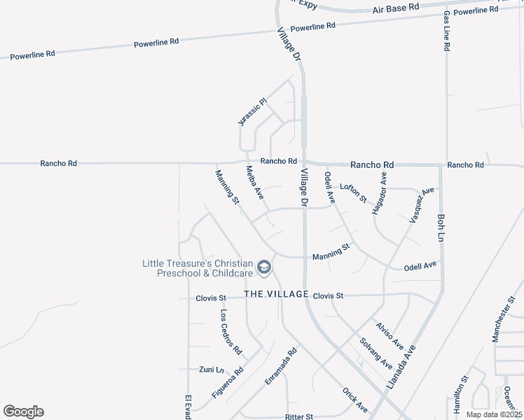 map of restaurants, bars, coffee shops, grocery stores, and more near 16750 Melba Avenue in Victorville