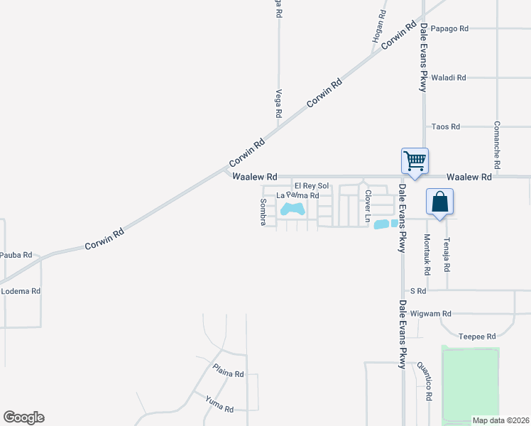 map of restaurants, bars, coffee shops, grocery stores, and more near Vista Montana in Apple Valley