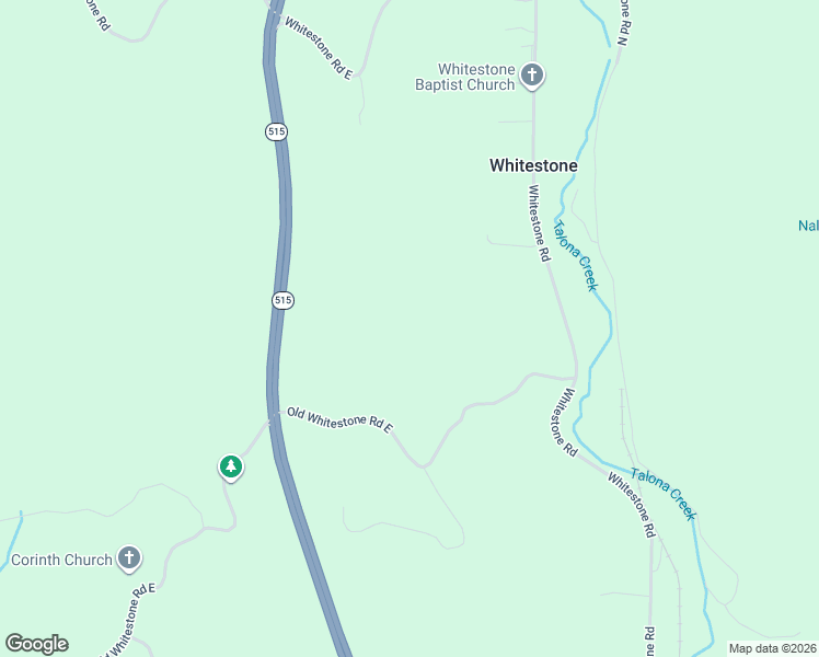 map of restaurants, bars, coffee shops, grocery stores, and more near 308 Old Whitestone Road East in Talking Rock