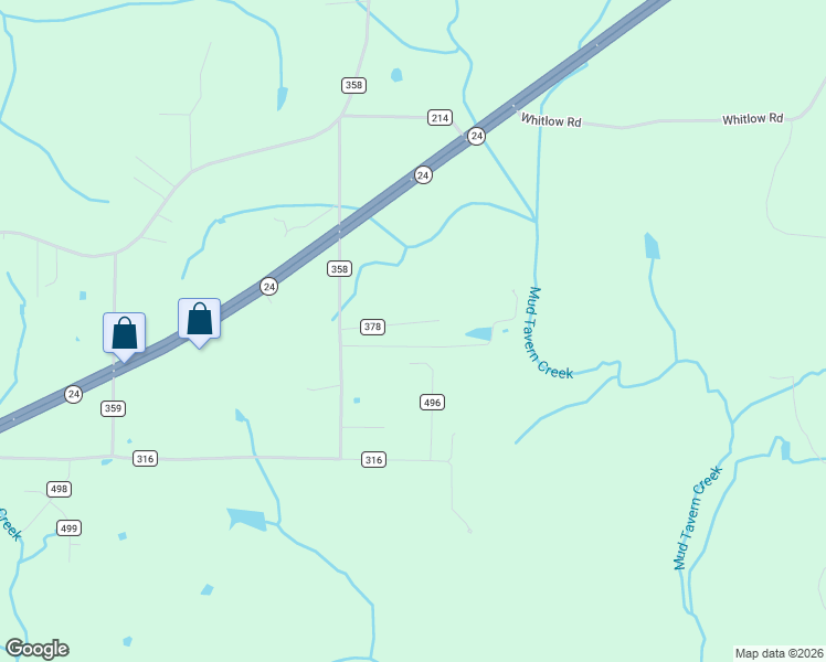 map of restaurants, bars, coffee shops, grocery stores, and more near 179 County Road 378 in Trinity