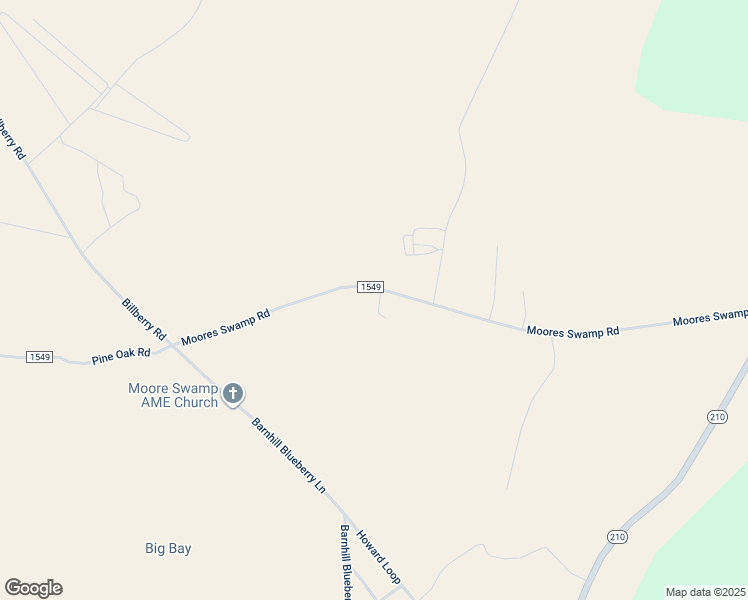 map of restaurants, bars, coffee shops, grocery stores, and more near 1001 Moores Swamp Road in Ivanhoe