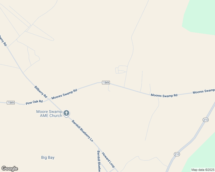 map of restaurants, bars, coffee shops, grocery stores, and more near 1001 Moores Swamp Road in Ivanhoe