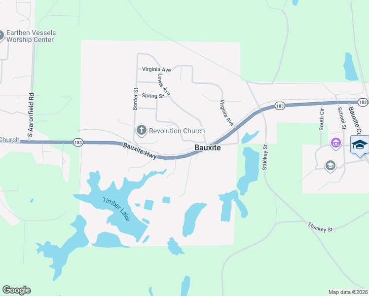map of restaurants, bars, coffee shops, grocery stores, and more near 5704 Maple Street in Bauxite