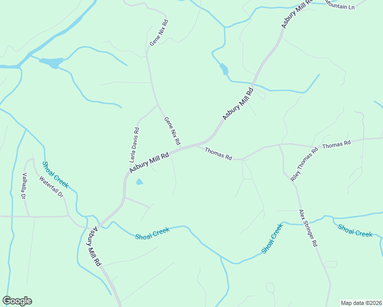 map of restaurants, bars, coffee shops, grocery stores, and more near 2927 Asbury Mill Road in Cleveland