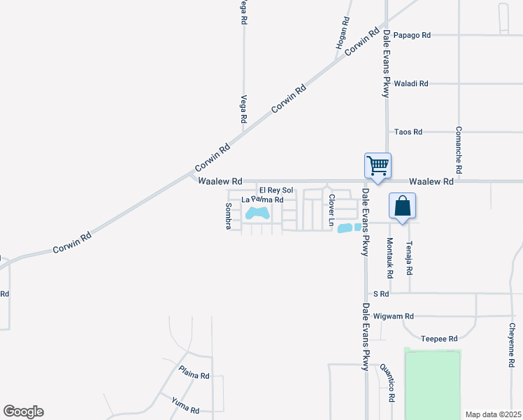 map of restaurants, bars, coffee shops, grocery stores, and more near 20683 Waalew Road in Apple Valley