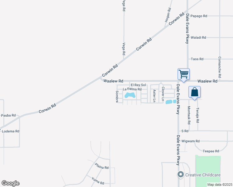 map of restaurants, bars, coffee shops, grocery stores, and more near 20683 Waalew Road in Apple Valley