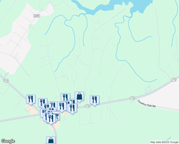 map of restaurants, bars, coffee shops, grocery stores, and more near 167 Everett Yopp Drive in Sneads Ferry