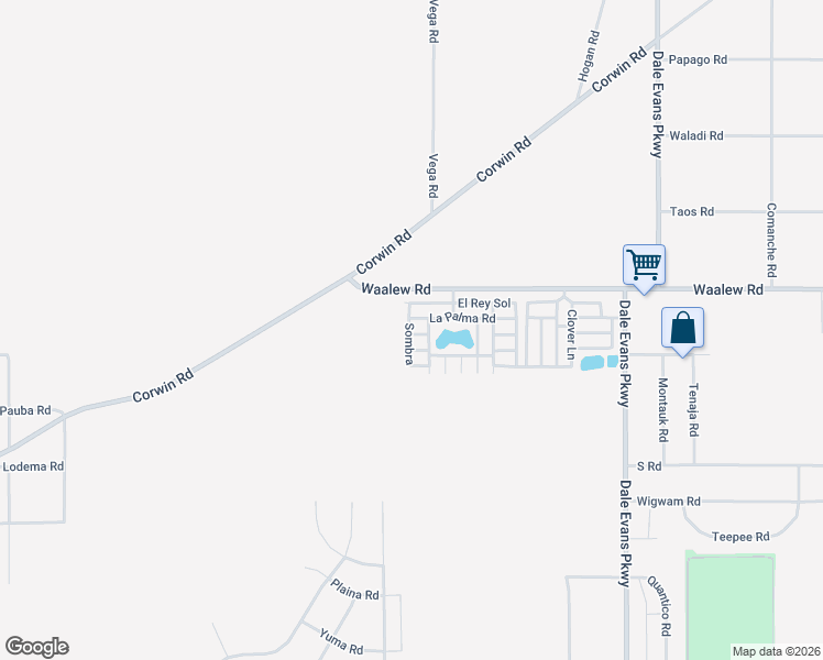map of restaurants, bars, coffee shops, grocery stores, and more near 20683 Waalew Road in Apple Valley
