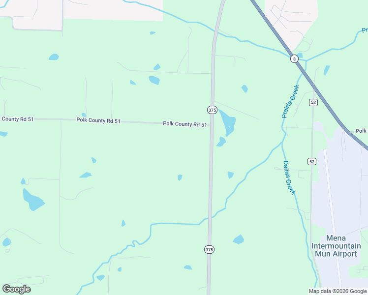 map of restaurants, bars, coffee shops, grocery stores, and more near 135 Polk County Road 51 in Mena