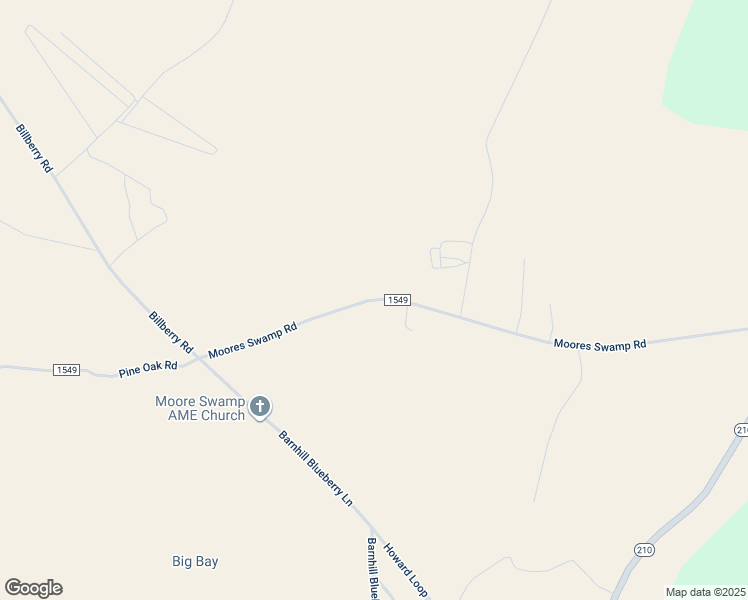 map of restaurants, bars, coffee shops, grocery stores, and more near Moores Swamp Road in Bladen County