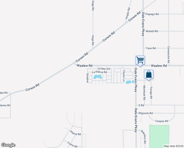 map of restaurants, bars, coffee shops, grocery stores, and more near Vista Montana in Apple Valley