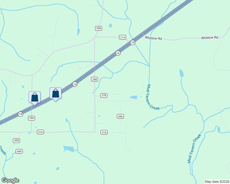 map of restaurants, bars, coffee shops, grocery stores, and more near 179 County Road 378 in Trinity