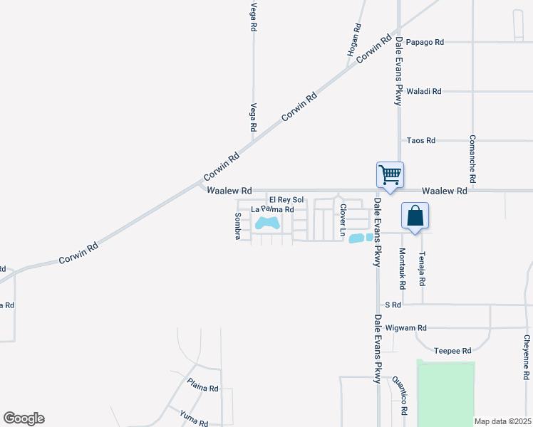 map of restaurants, bars, coffee shops, grocery stores, and more near 20683 Waalew Road in Apple Valley