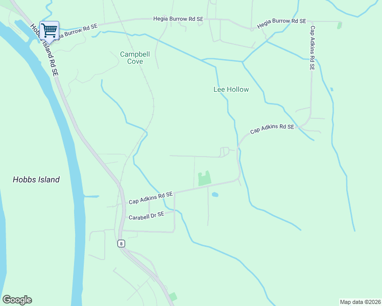 map of restaurants, bars, coffee shops, grocery stores, and more near 219 Cap Adkins Road Southeast in Huntsville