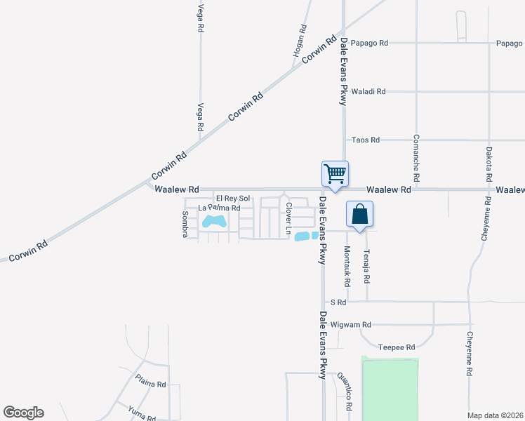 map of restaurants, bars, coffee shops, grocery stores, and more near 20843 Waalew Road in Apple Valley