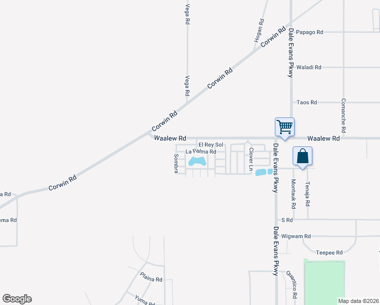 map of restaurants, bars, coffee shops, grocery stores, and more near Vista Montana in Apple Valley