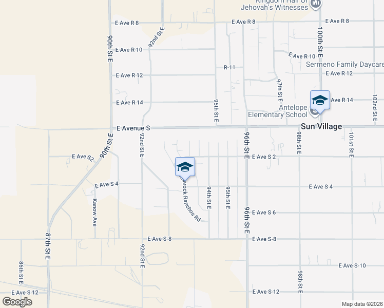 map of restaurants, bars, coffee shops, grocery stores, and more near 37104 93rd Street East in Littlerock