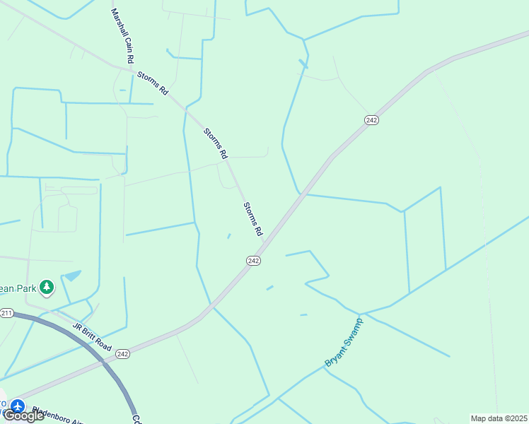 map of restaurants, bars, coffee shops, grocery stores, and more near Storms Road in Bladen County