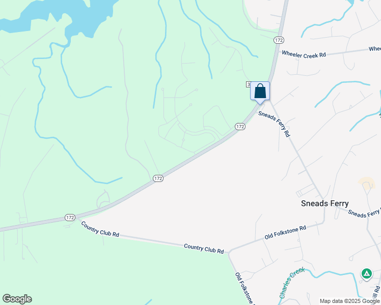 map of restaurants, bars, coffee shops, grocery stores, and more near 2205-2455 Sneads Ferry Road in Sneads Ferry