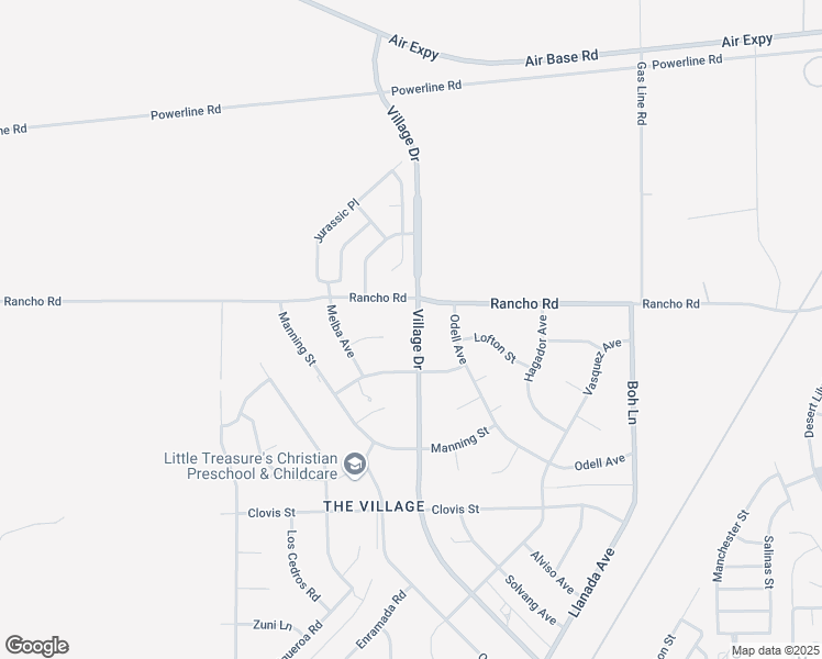 map of restaurants, bars, coffee shops, grocery stores, and more near Village Drive in Victorville