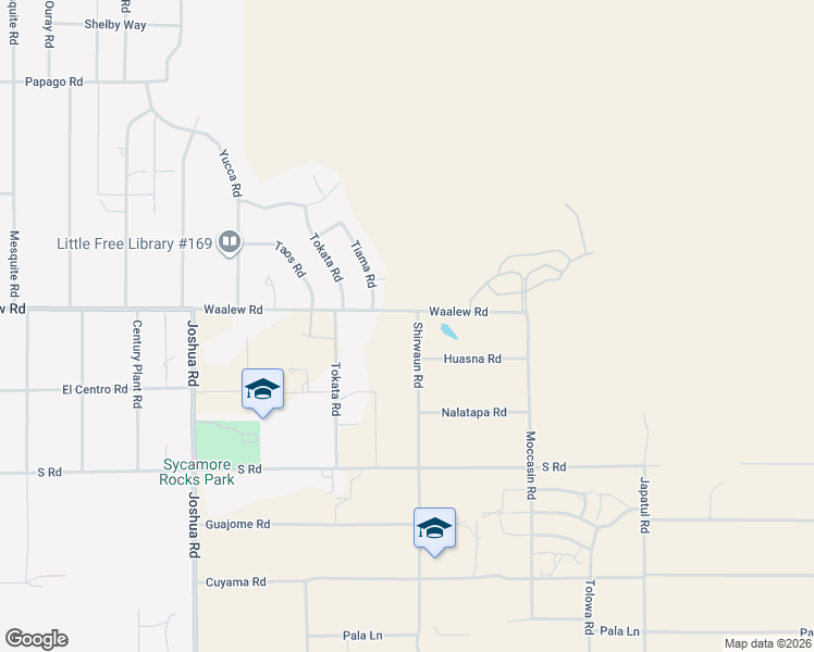 map of restaurants, bars, coffee shops, grocery stores, and more near 16878 Shirwaun Road in Apple Valley