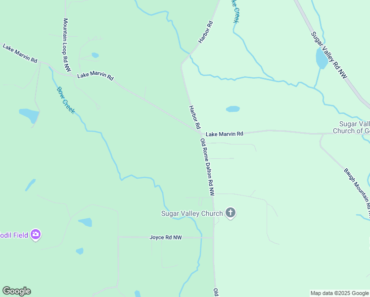 map of restaurants, bars, coffee shops, grocery stores, and more near 2874 Old Rome Dalton Road Northwest in Calhoun