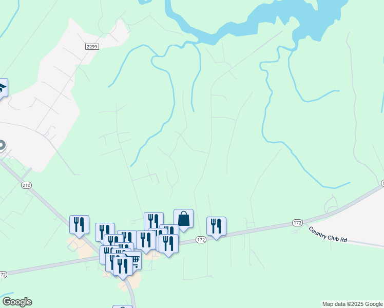 map of restaurants, bars, coffee shops, grocery stores, and more near 103 Welcome Way in Sneads Ferry