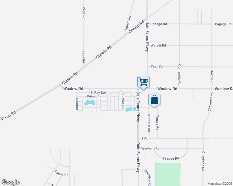 map of restaurants, bars, coffee shops, grocery stores, and more near 20600-20798 Waalew Rd in Apple Valley