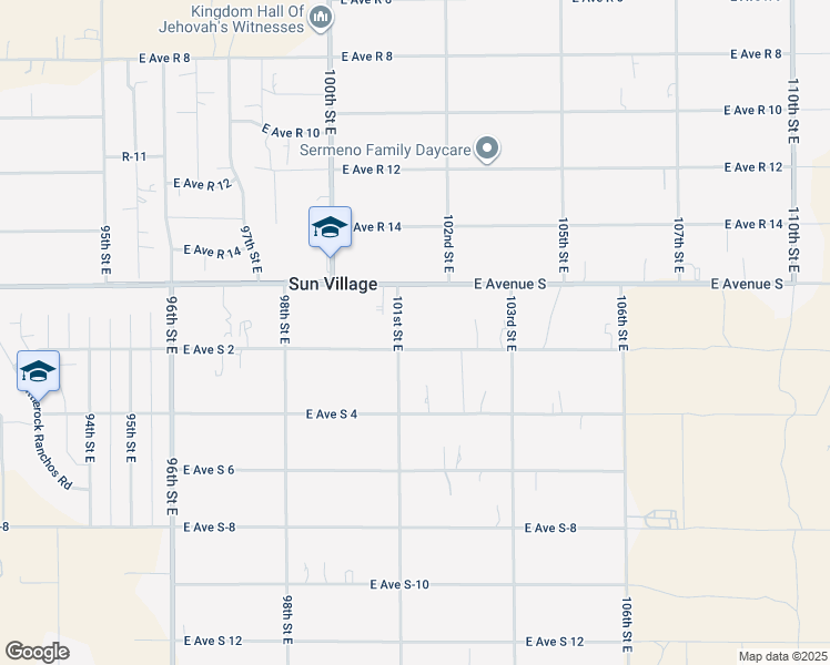 map of restaurants, bars, coffee shops, grocery stores, and more near 10117 East Avenue S2 in Littlerock
