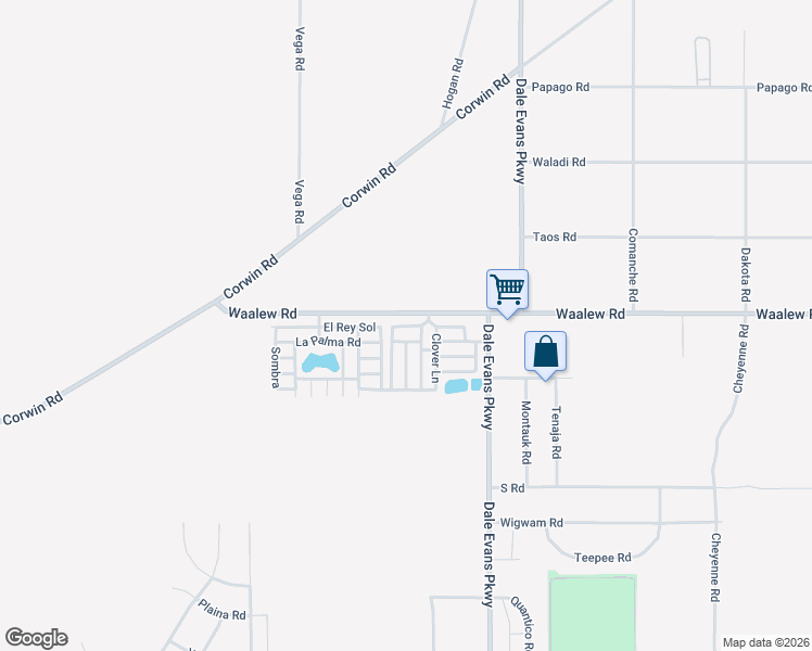 map of restaurants, bars, coffee shops, grocery stores, and more near 20600-20798 Waalew Rd in Apple Valley