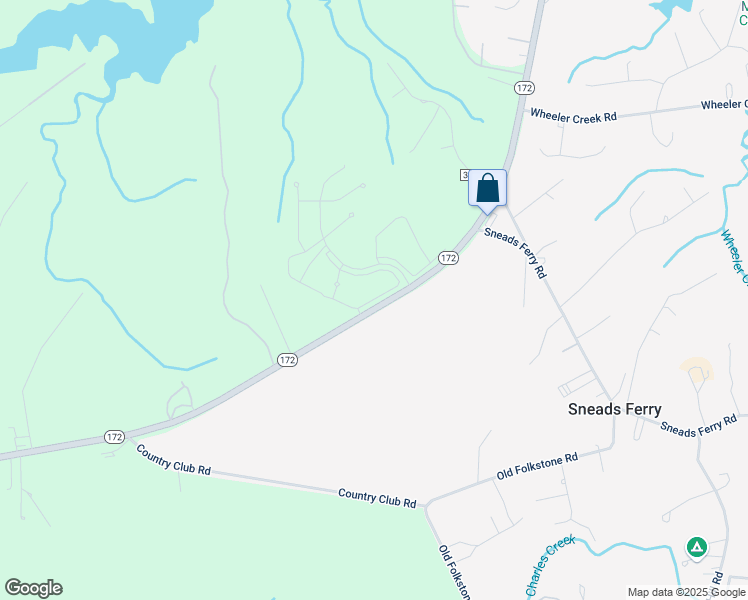 map of restaurants, bars, coffee shops, grocery stores, and more near 400 Stillwater Landing Way in Sneads Ferry
