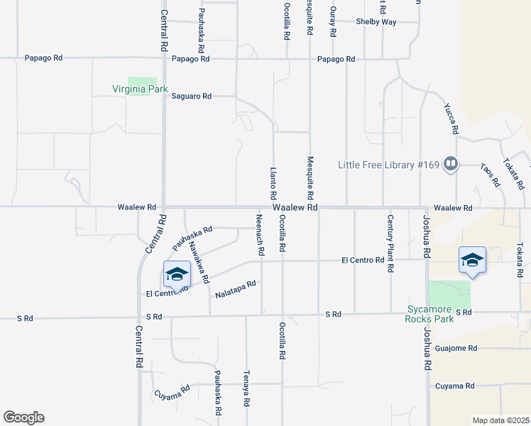 map of restaurants, bars, coffee shops, grocery stores, and more near 16829 Neenach Road in Apple Valley
