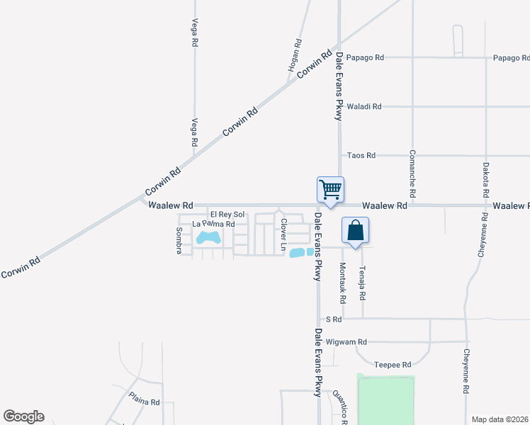 map of restaurants, bars, coffee shops, grocery stores, and more near 20600-20798 Waalew Rd in Apple Valley