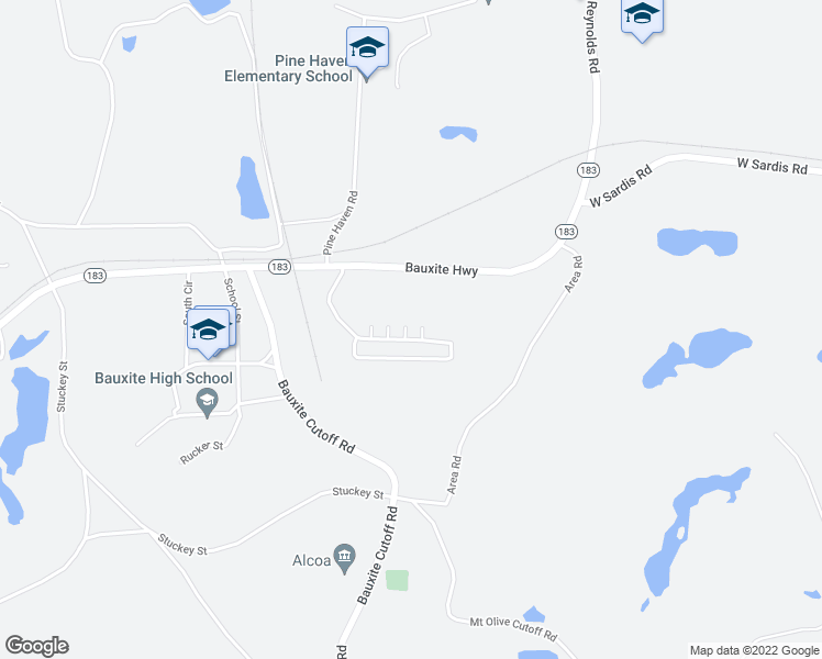 map of restaurants, bars, coffee shops, grocery stores, and more near 8006 Jasmine Cove in Bauxite