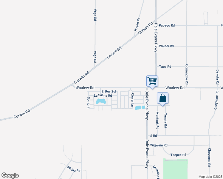 map of restaurants, bars, coffee shops, grocery stores, and more near 20683 Waalew Road in Apple Valley