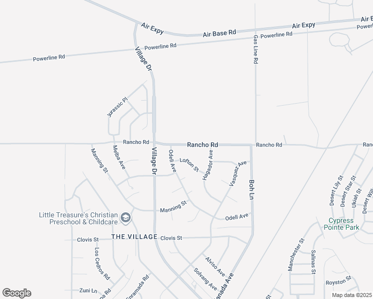 map of restaurants, bars, coffee shops, grocery stores, and more near 15045 Rancho Road in Victorville