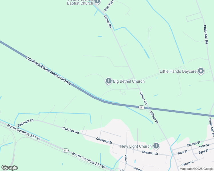 map of restaurants, bars, coffee shops, grocery stores, and more near Round Branch Road in Bladenboro