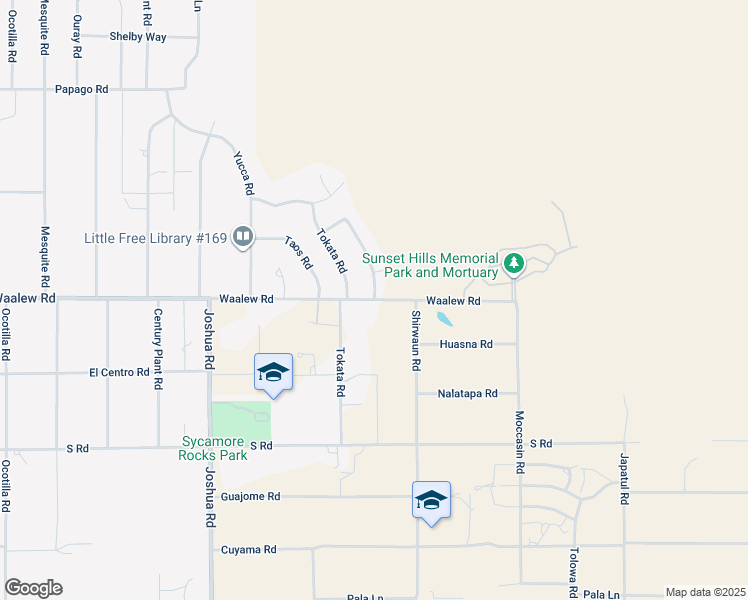 map of restaurants, bars, coffee shops, grocery stores, and more near Tiama Road in Apple Valley