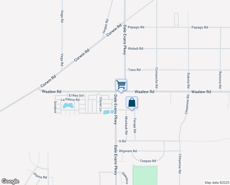 map of restaurants, bars, coffee shops, grocery stores, and more near 20830 Waalew Road in Apple Valley