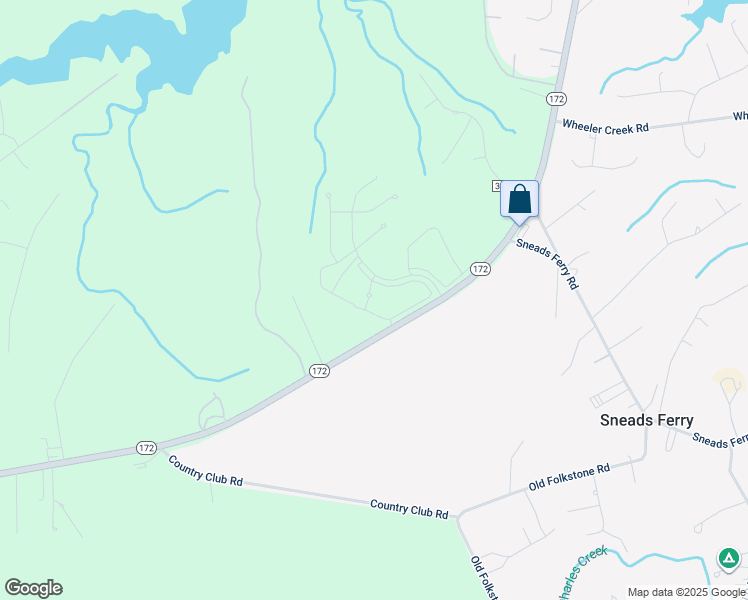 map of restaurants, bars, coffee shops, grocery stores, and more near 100 Stillwater Landing Way in Sneads Ferry