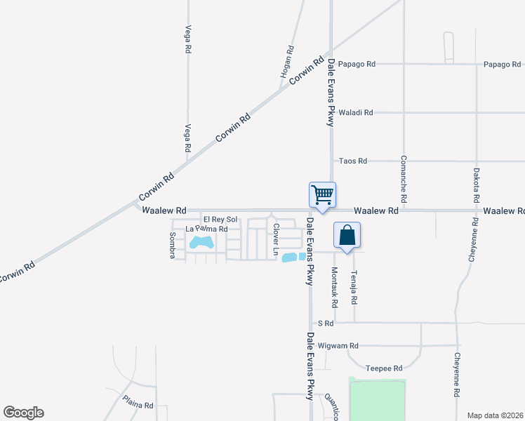 map of restaurants, bars, coffee shops, grocery stores, and more near 20798 Waalew Rd in Apple Valley